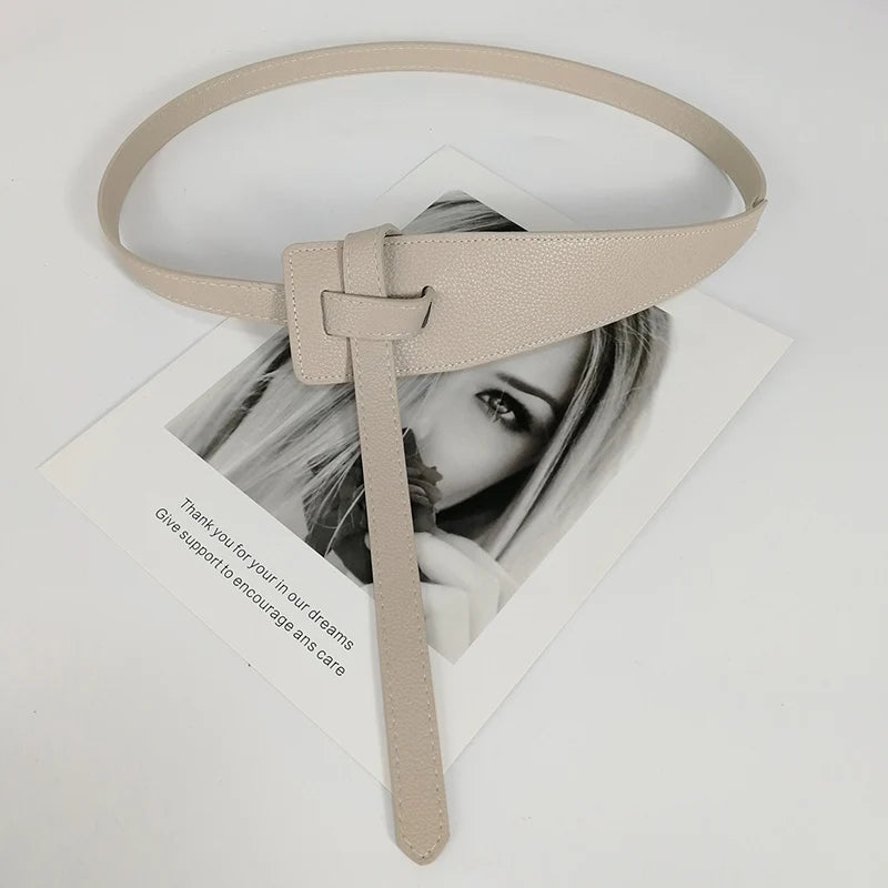 Wide Knot PU Leather Belt - view 9