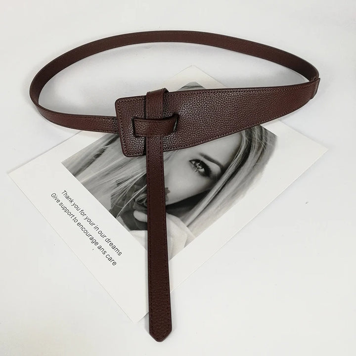 Wide Knot PU Leather Belt - view 2