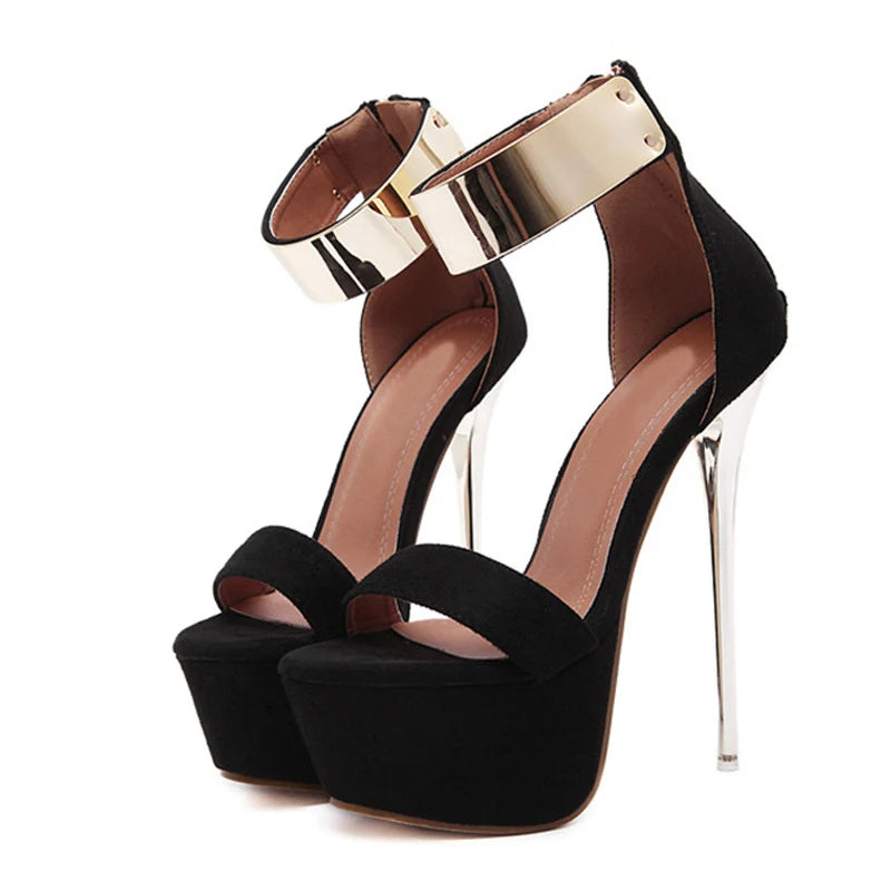 Metal Ankle-Strap Platform Sandals - view 5