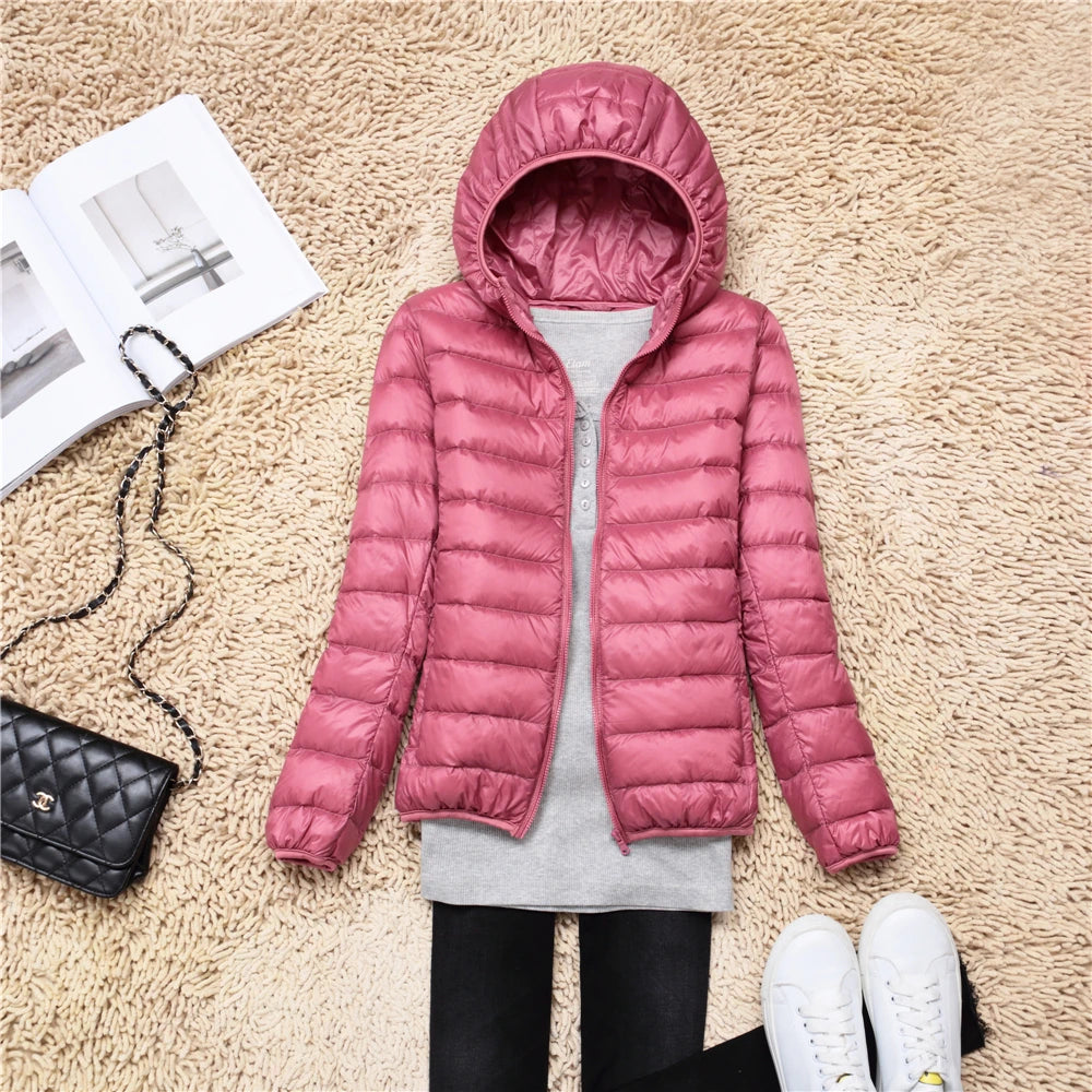 Packable Hooded Puffer Jacket - view 12