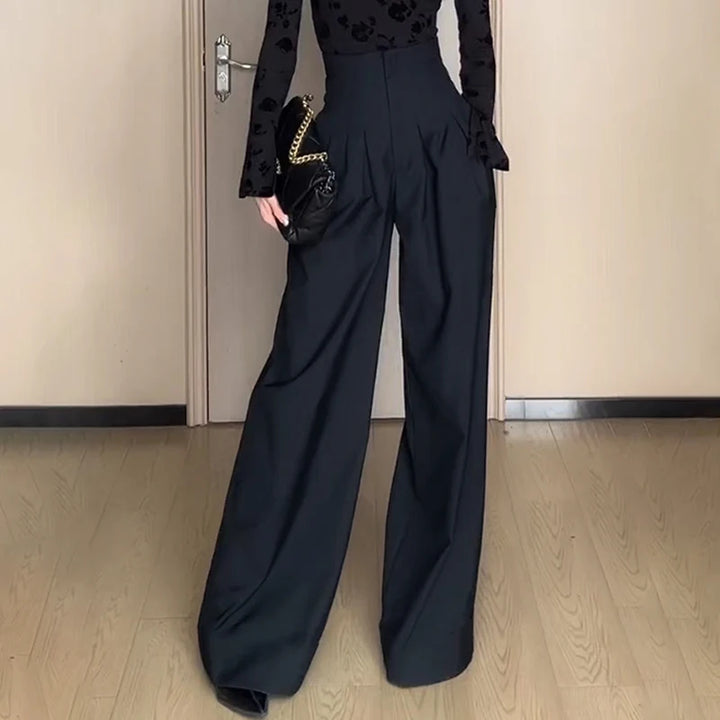 Ultra High-Waist Wide-Leg Suit Pants