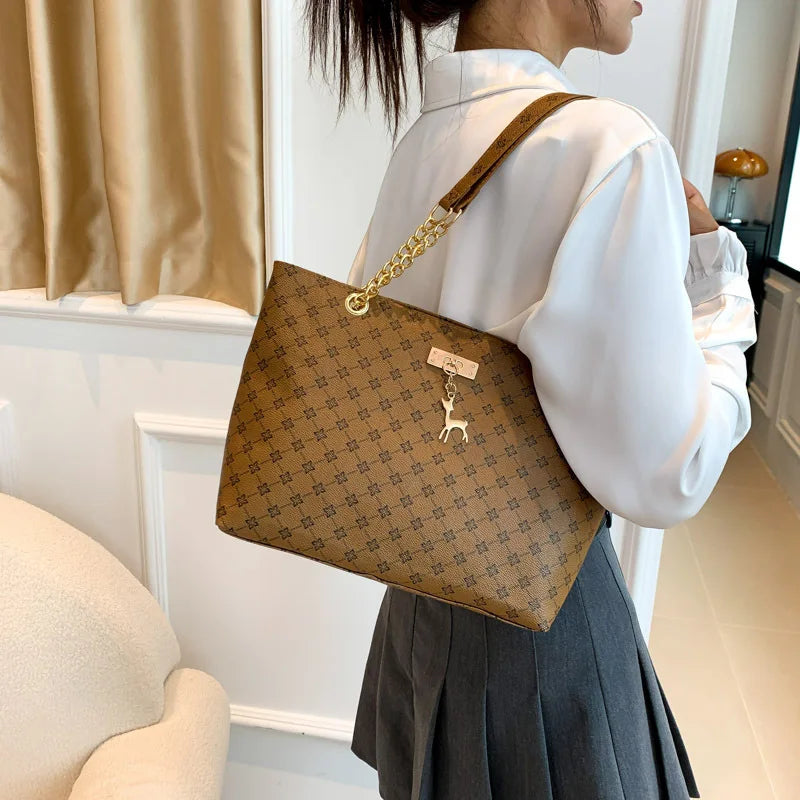 Soft Leather Large-Capacity Tote - view 3