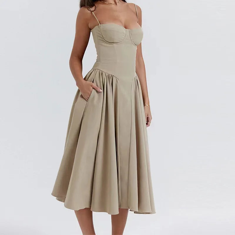 Corset Floral Pleated Sundress - view 12