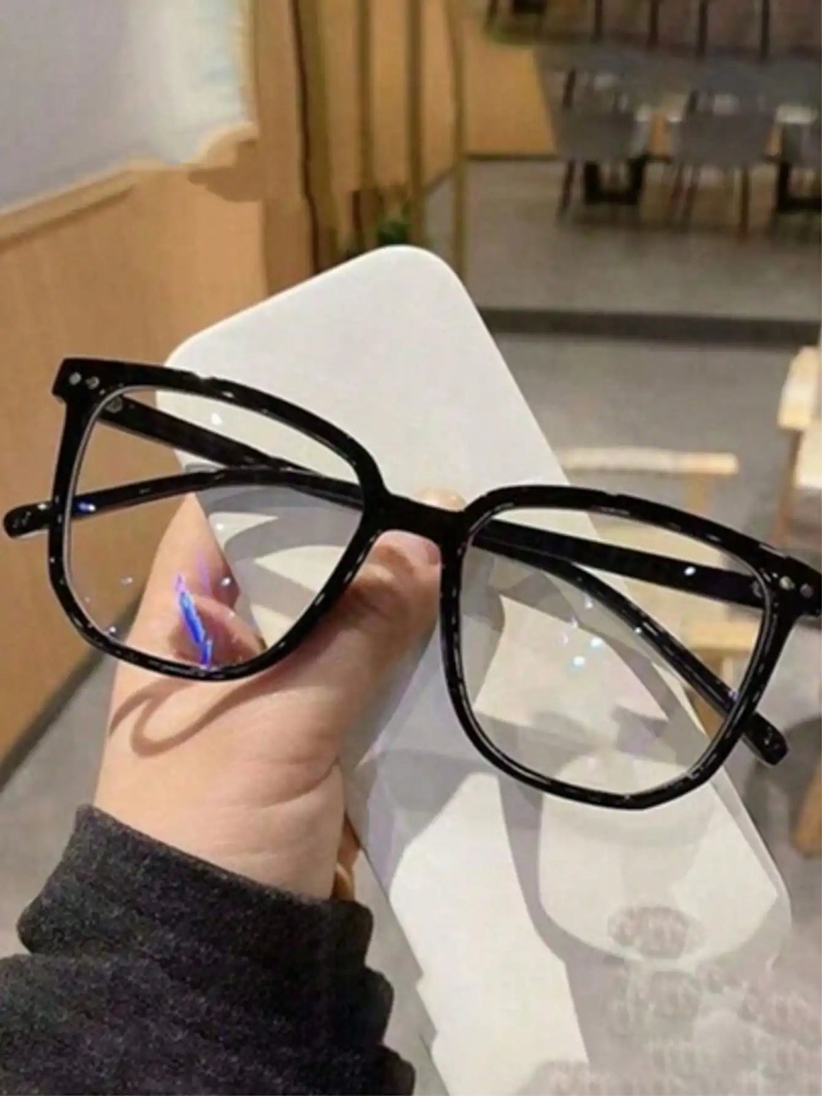 Square-Frame Clear Lens Glasses - view 7