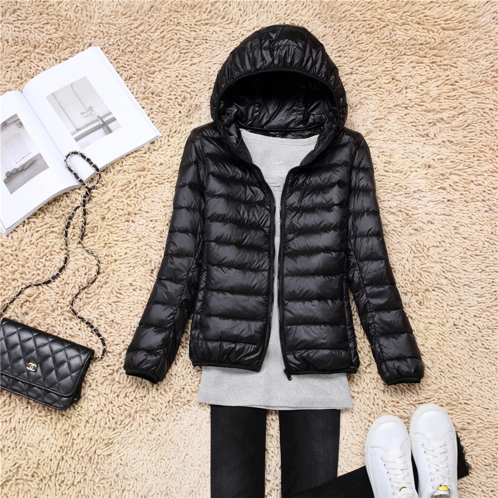 Packable Hooded Puffer Jacket - view 19