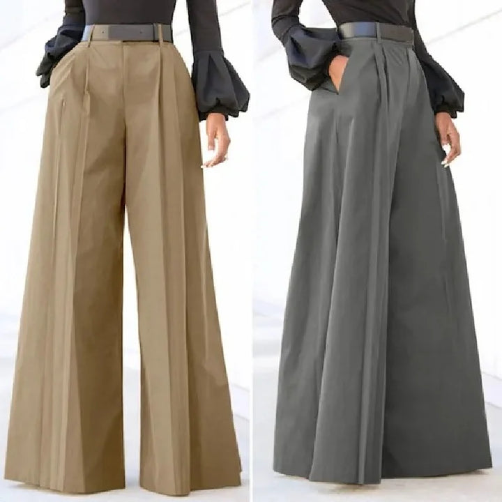 Printed Linen Palazzo Pants - view 3