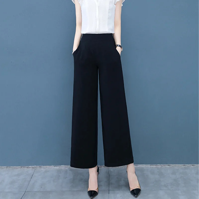 Nine-Point Straight-Cut Wide Trousers - view 6