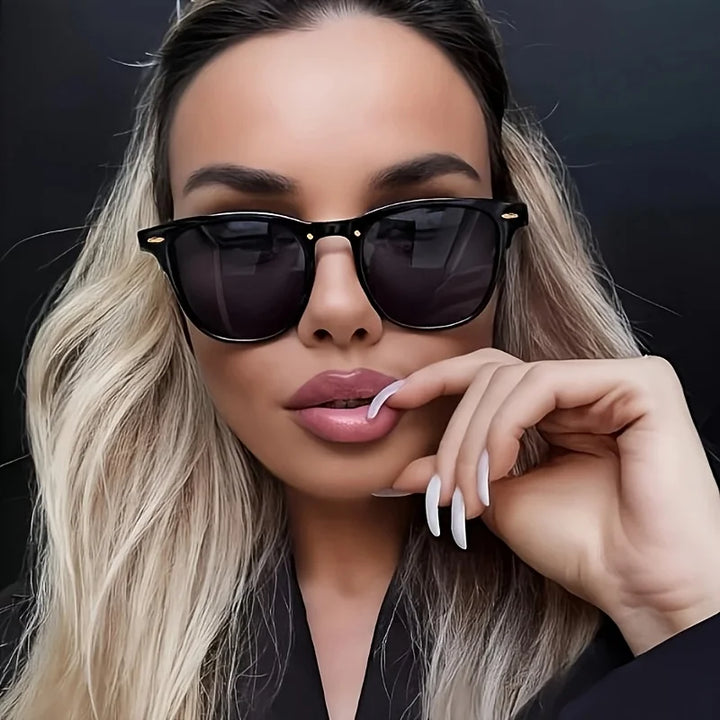Rivet Cat-Eye Metal Sunglasses - view 4