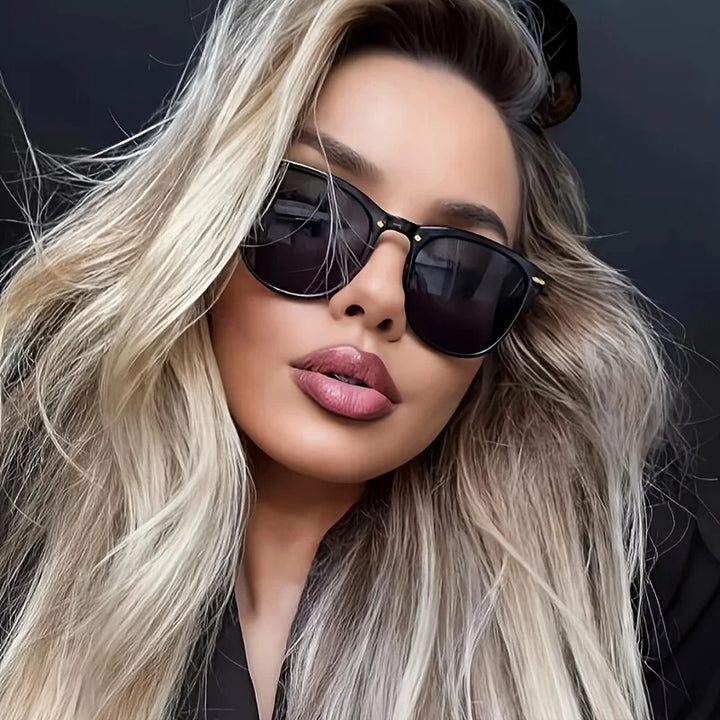 Rivet Cat-Eye Metal Sunglasses - view 2