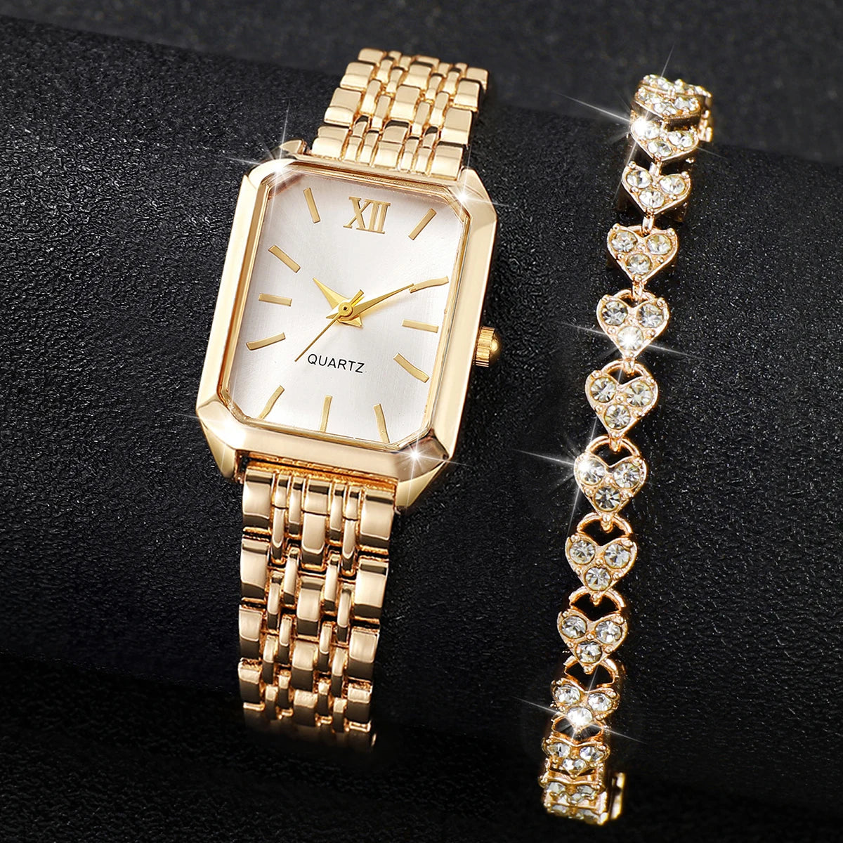 Rhinestone Watch & Bracelet Set - view 3