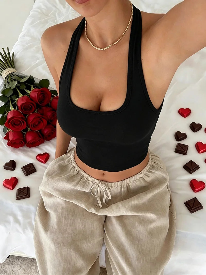 Halter Neck Backless Top - view 3