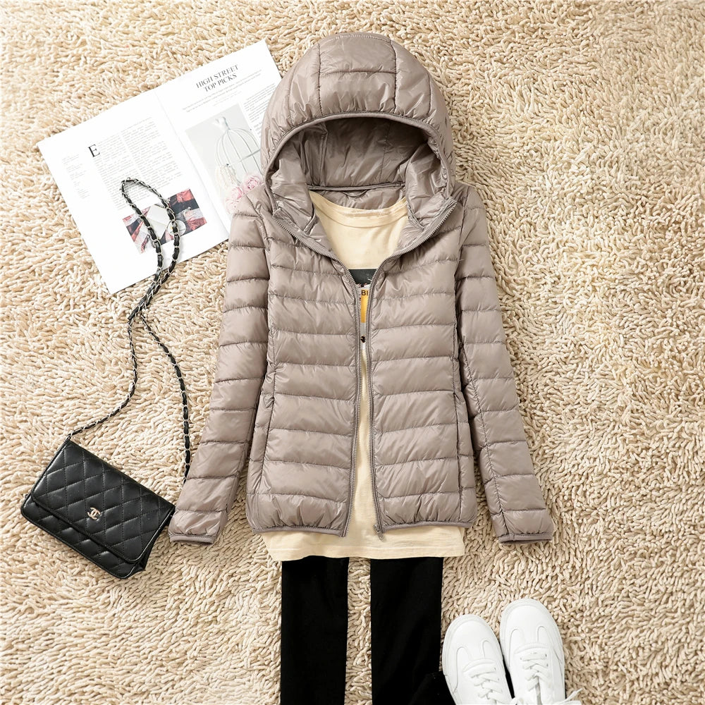 Packable Hooded Puffer Jacket - view 11