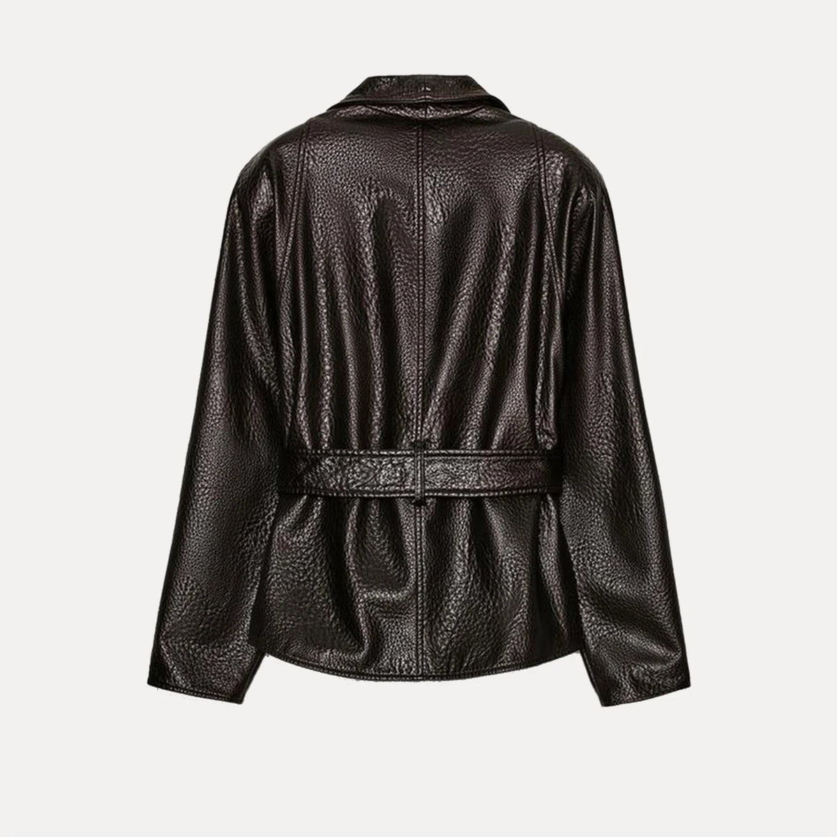 Belted Stand-Collar Coat - view 4