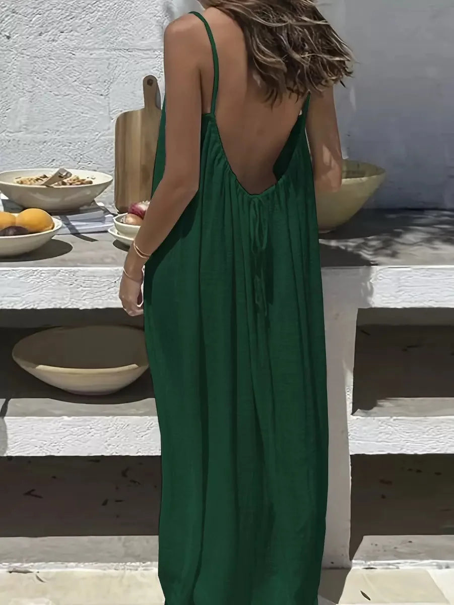 Halter Spaghetti-Strap Midi Dress - view 11