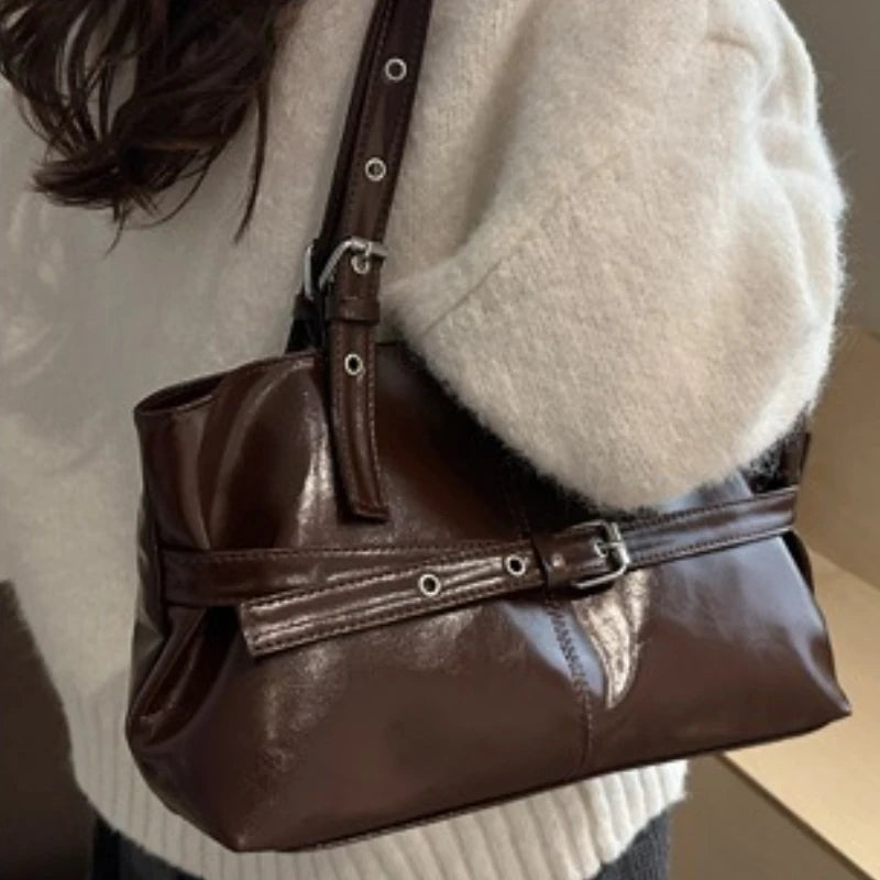 Retro Minimalist Tote Shoulder Bag - view 4