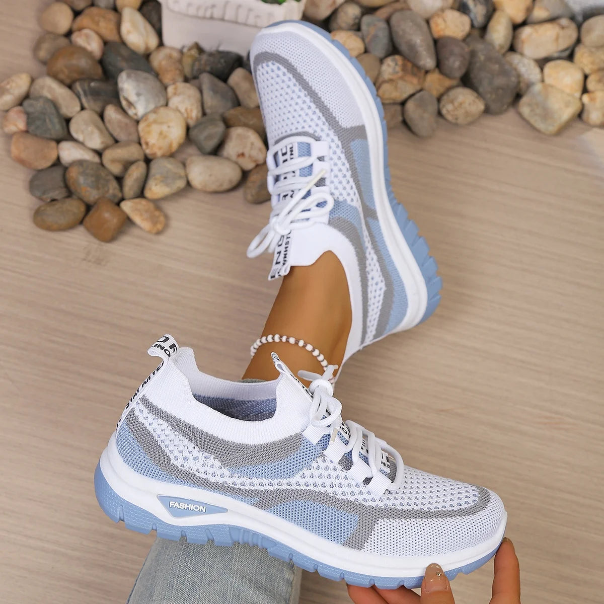 Two-Tone Casual Work Sneakers - view 5