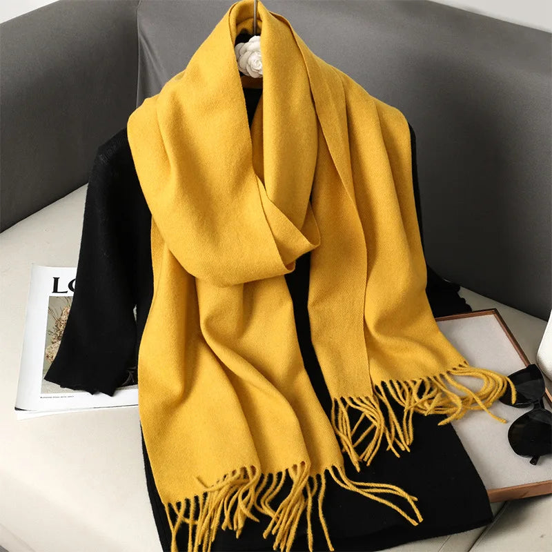 Tasseled Cashmere-Feel Winter Scarf - view 19