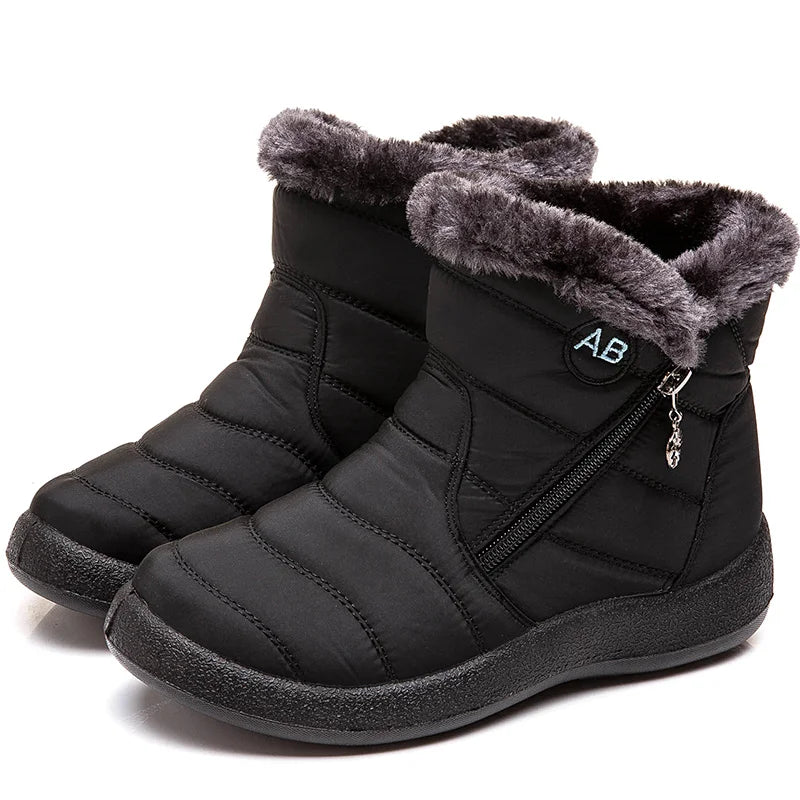 Fur-Lined Waterproof Ankle Boots - view 2