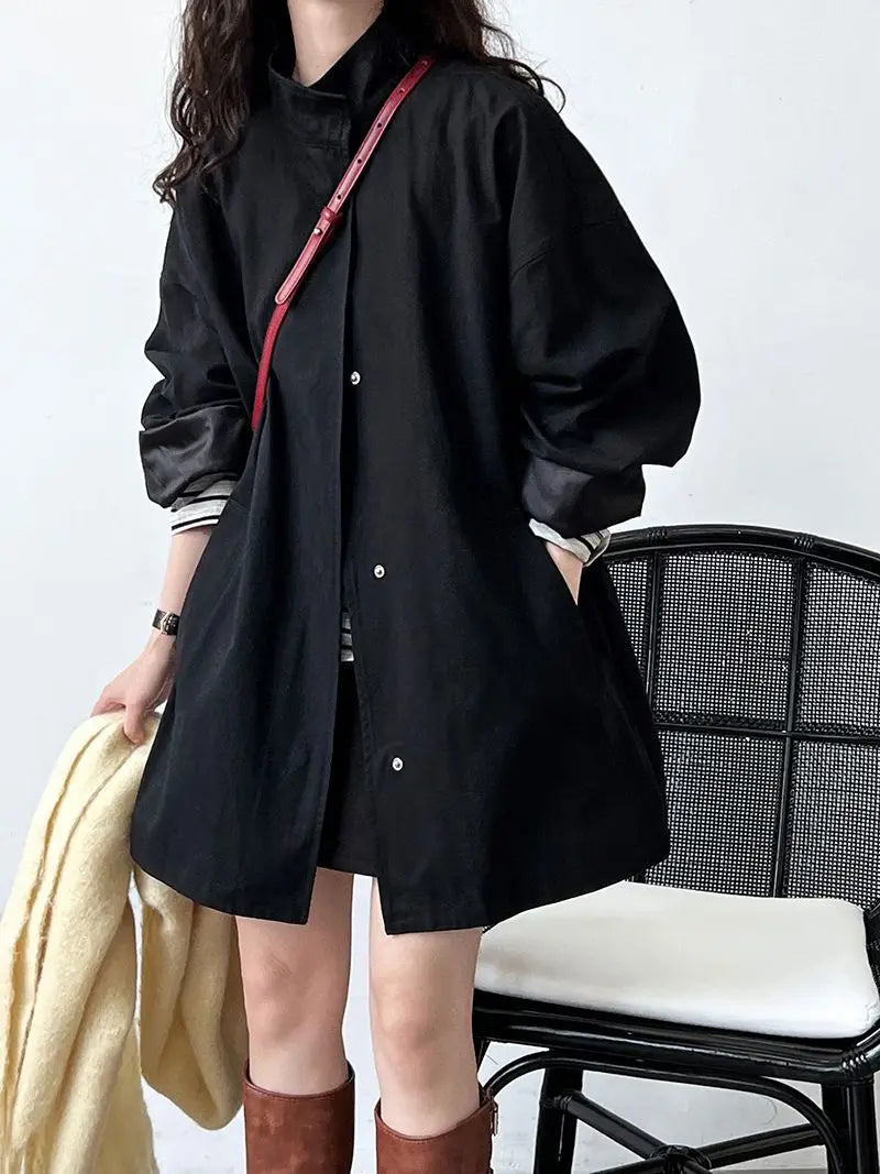 Relaxed Military-Style Trench Coat - view 7