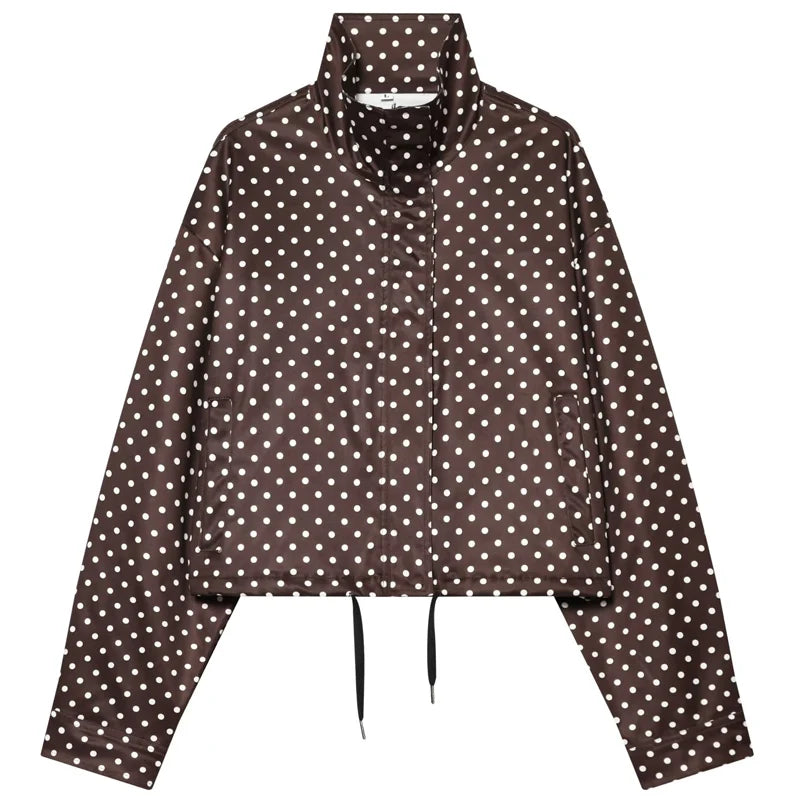 Polka-Dot Zip-Up Bomber Jacket - view 11