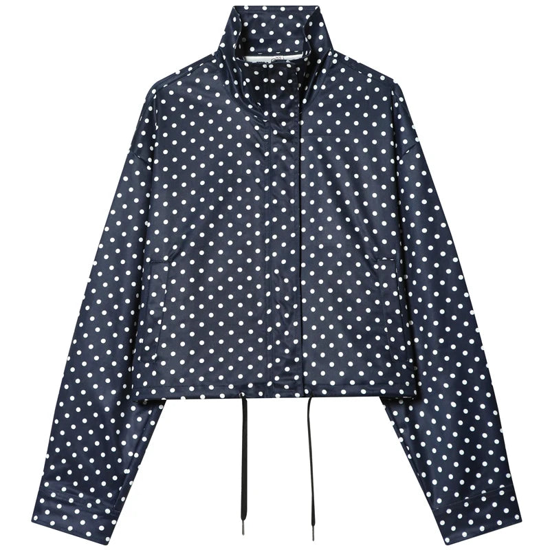 Polka-Dot Zip-Up Bomber Jacket - view 6