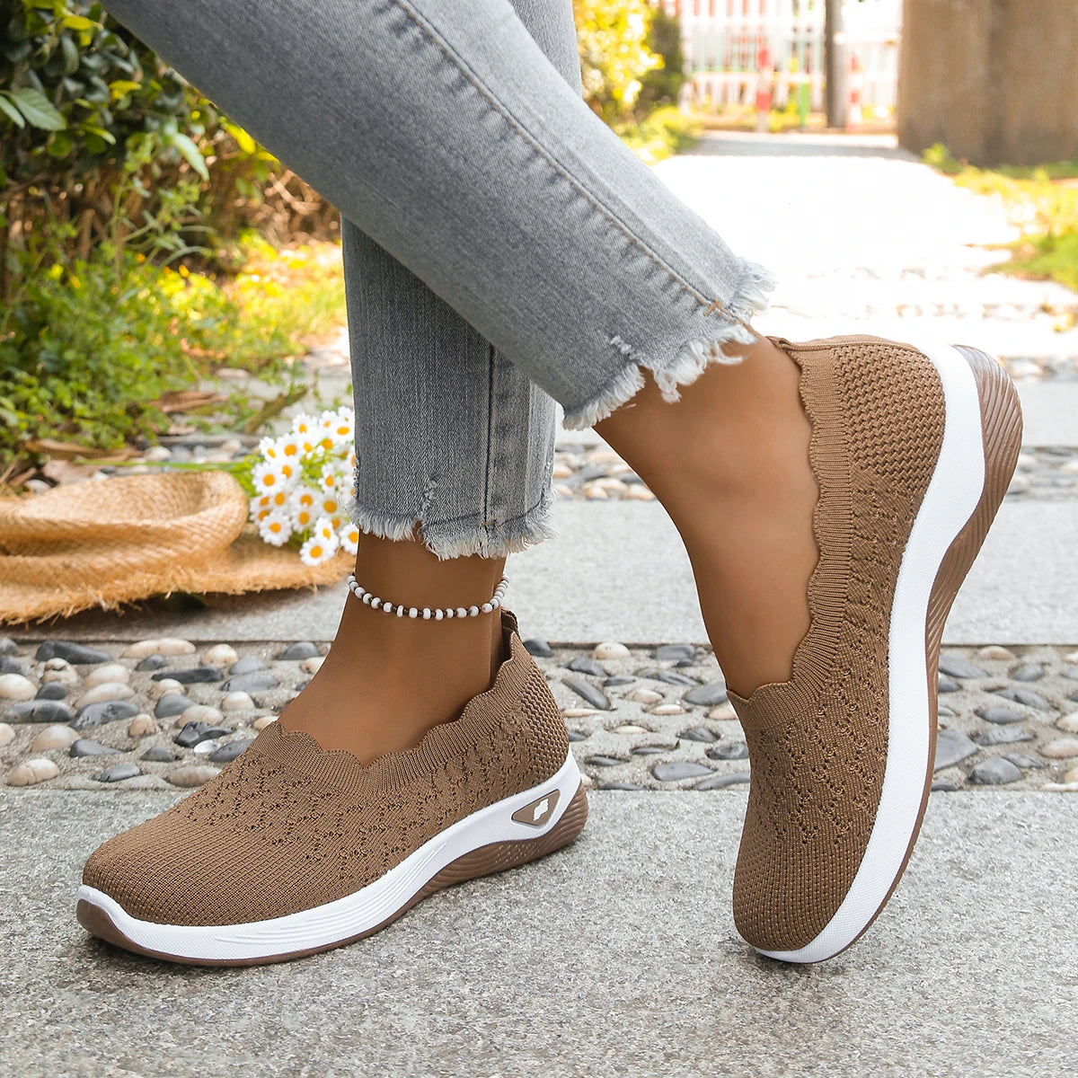 Orthopedic Knit Slip-On Loafers - view 13