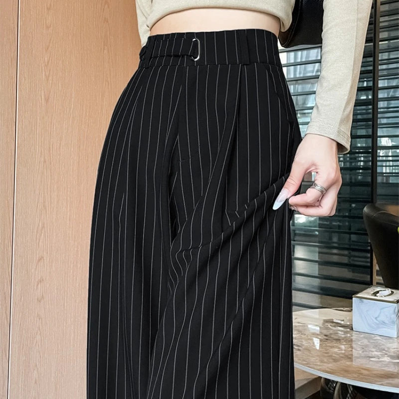 Striped High-Waist Wide-Leg Trousers - view 7