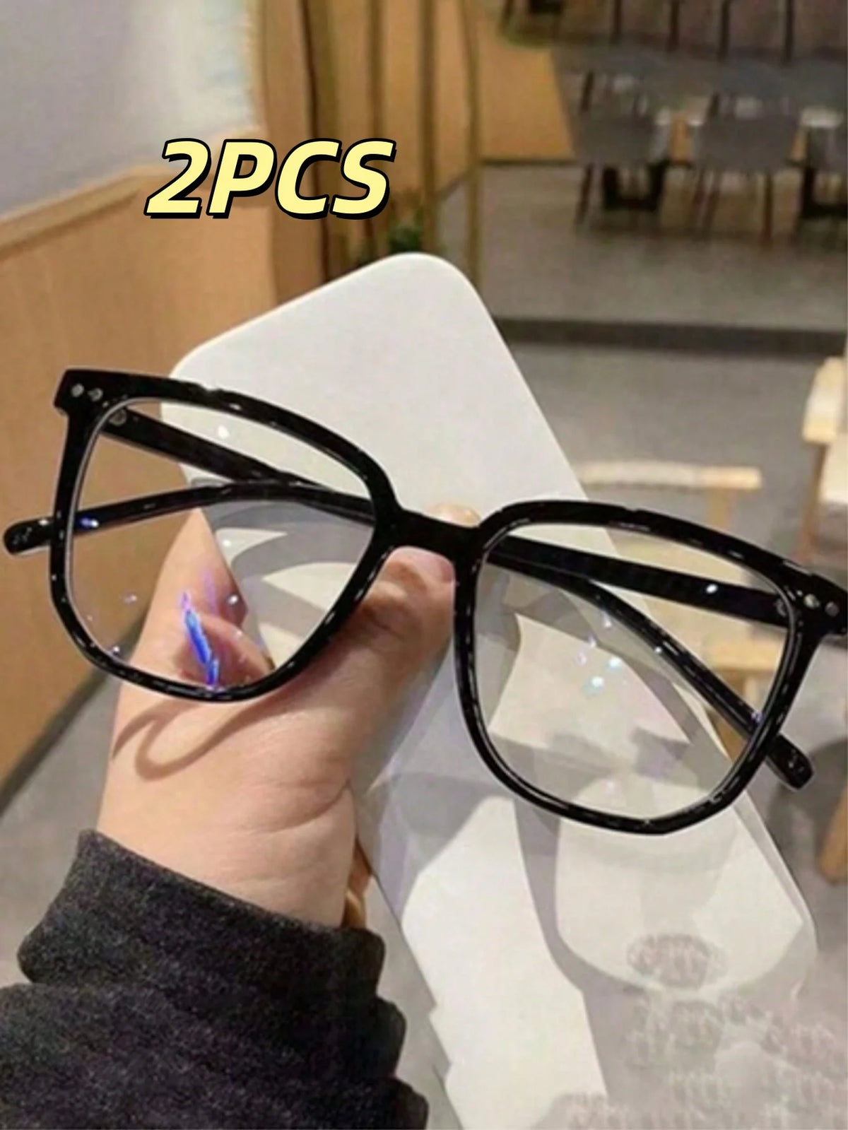 Square-Frame Clear Lens Glasses - view 10