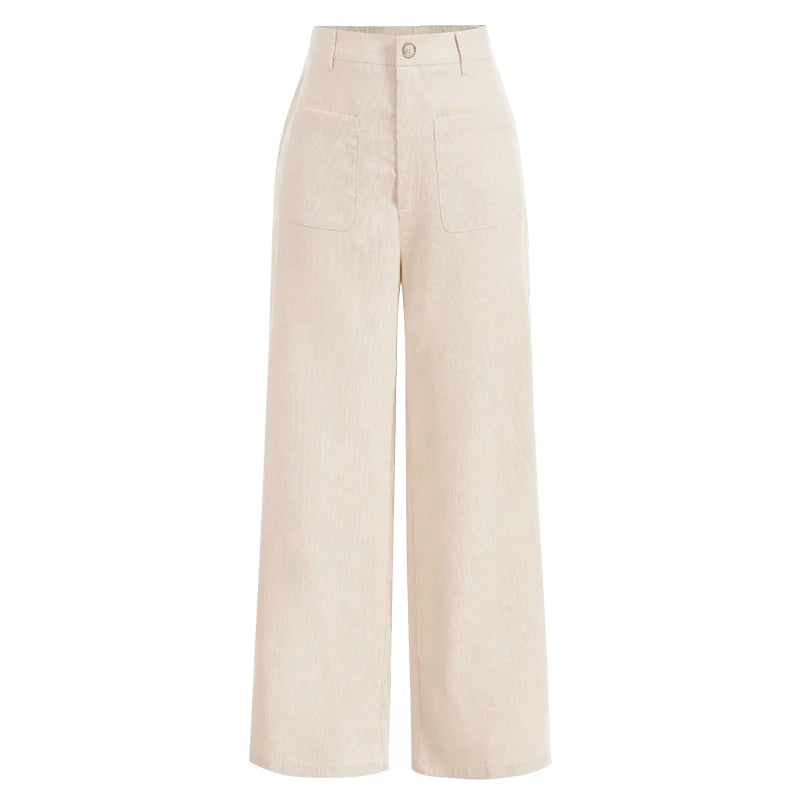 Button-Front Wide-Leg Trousers - view 10