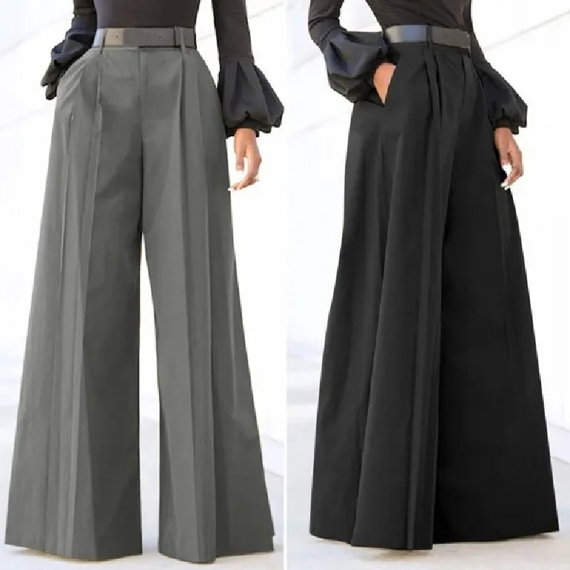 Printed Linen Palazzo Pants
