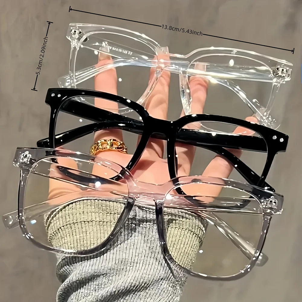 Square-Frame Clear Lens Glasses - view 5