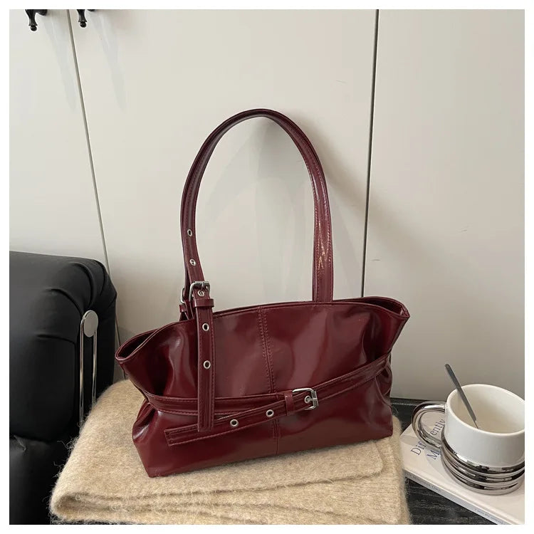Retro Minimalist Tote Shoulder Bag - view 9
