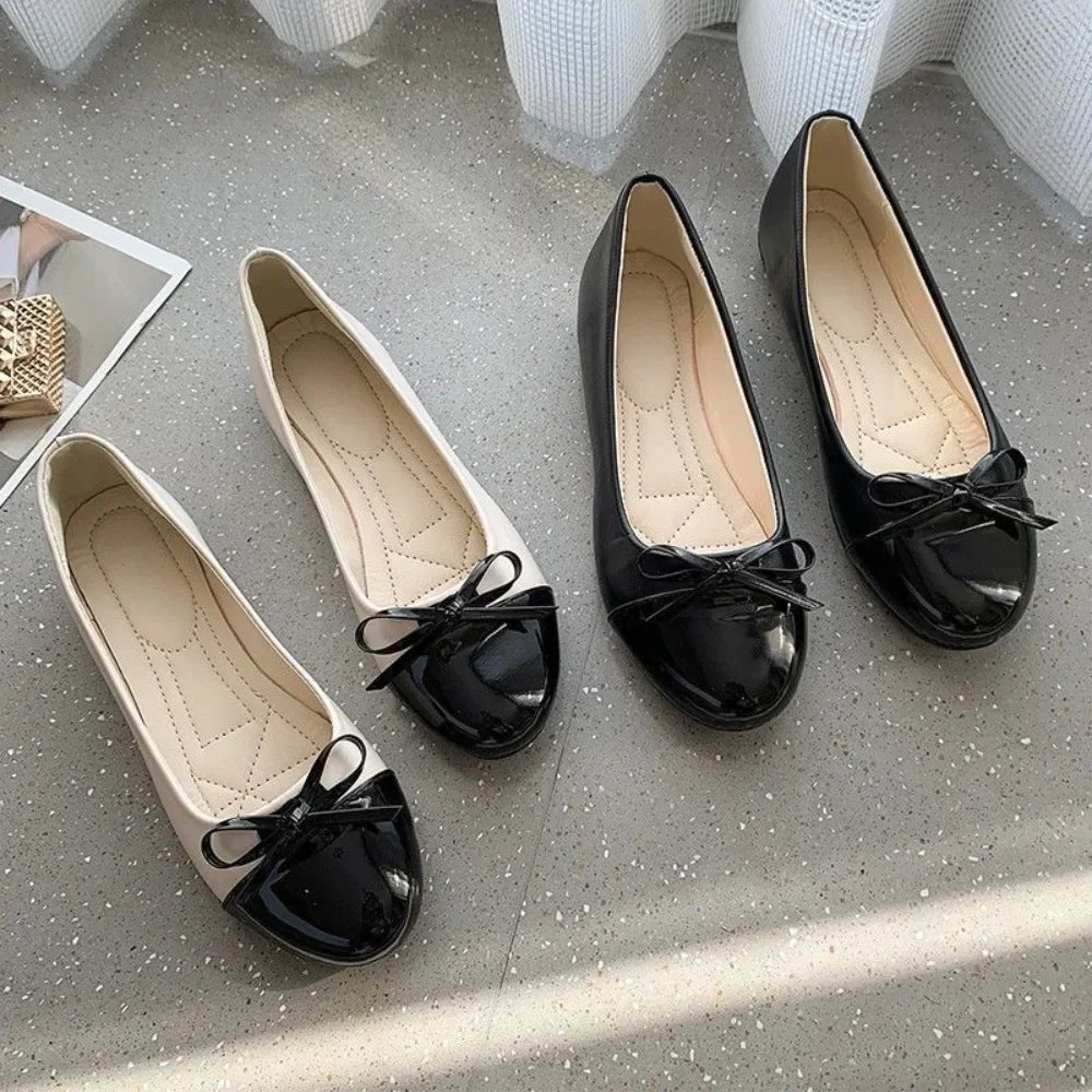Bow-Detail Comfort Ballet Flats