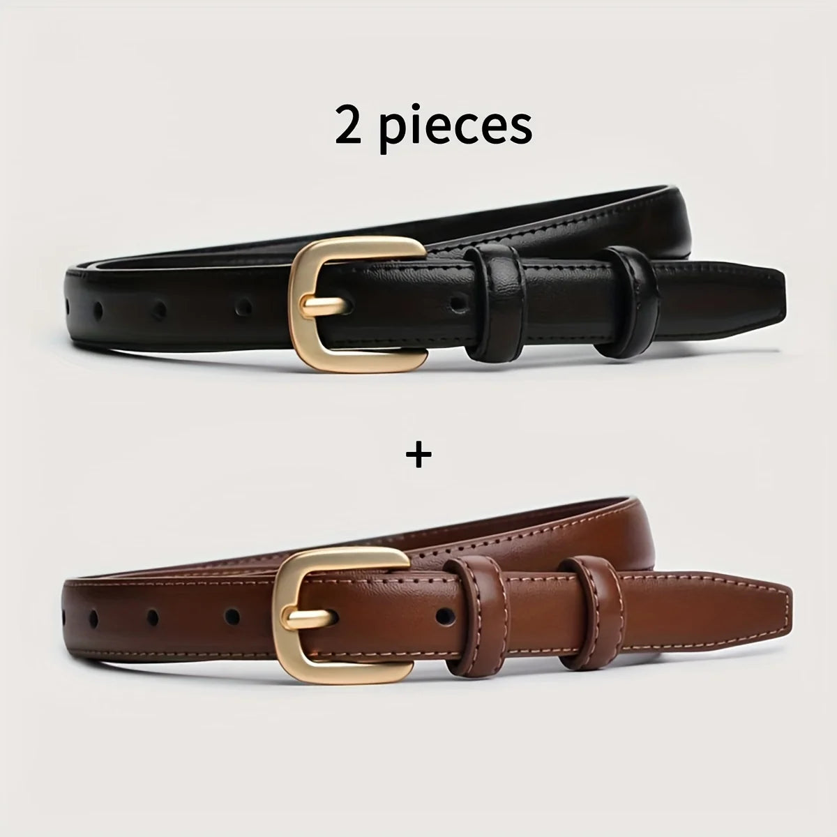 2-Pack Needle-Buckle Belts