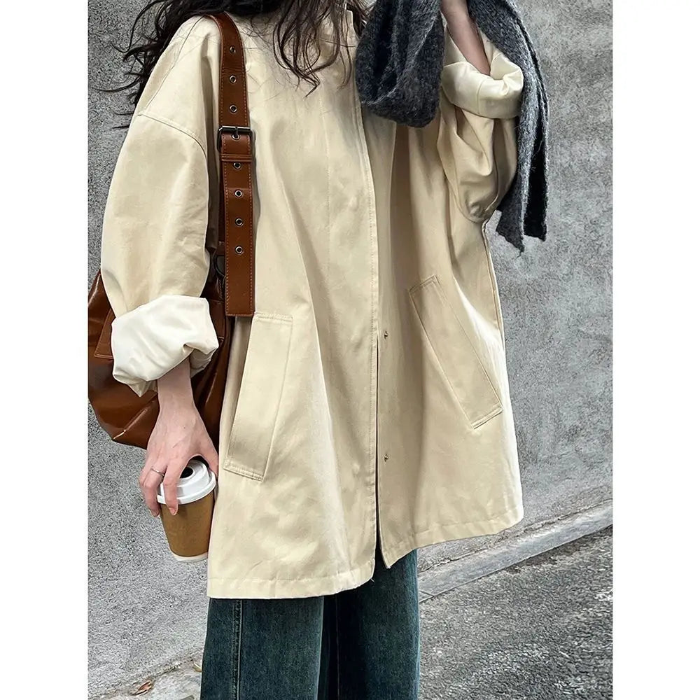 Relaxed Military-Style Trench Coat - view 8