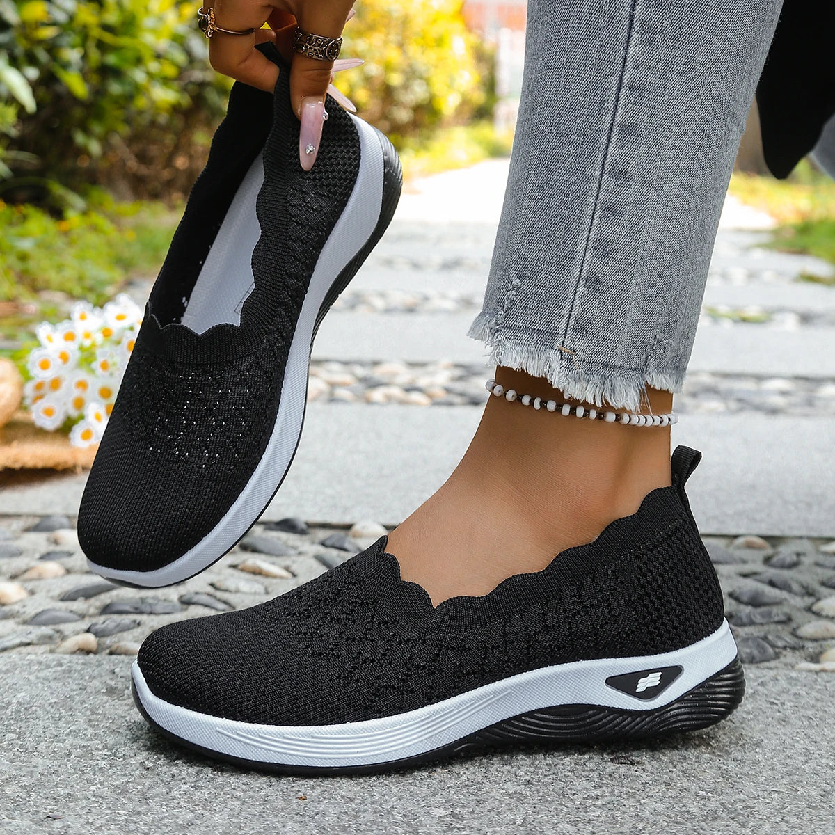 Orthopedic Knit Slip-On Loafers - view 4