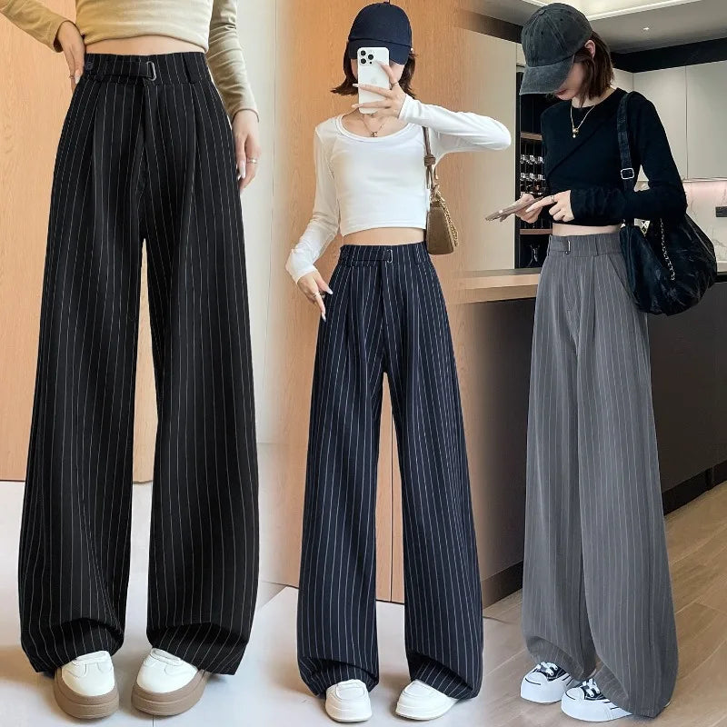 Striped High-Waist Wide-Leg Trousers - view 3