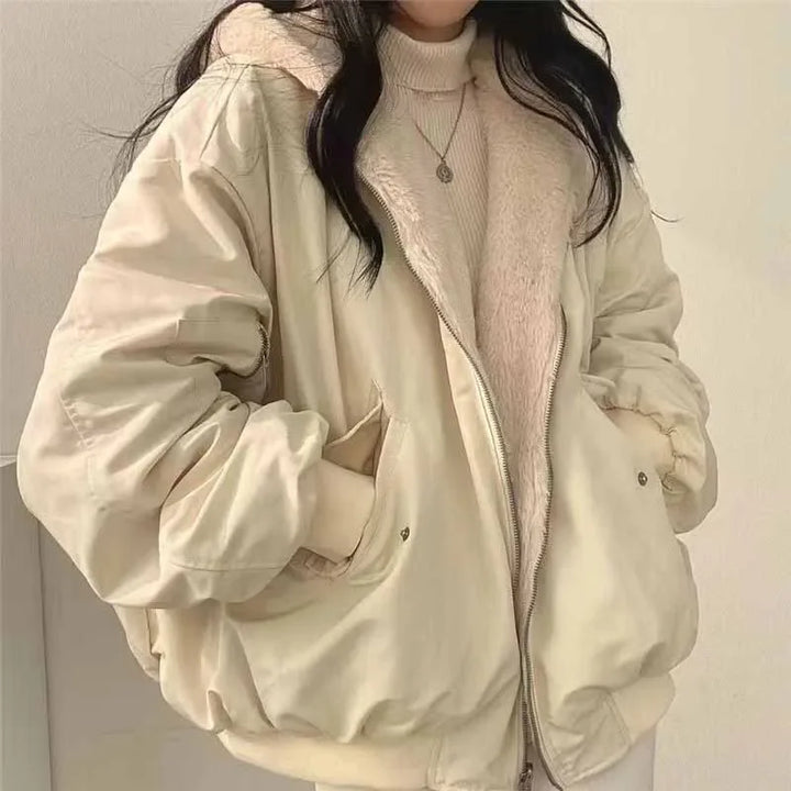 Hooded Fleece Zip-Up Parka