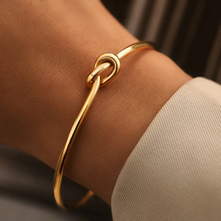 Woven-Texture Twist Bangle