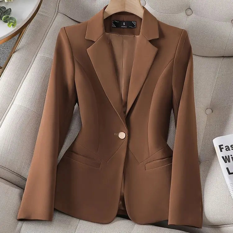Slim One-Button Short Blazer - view 6