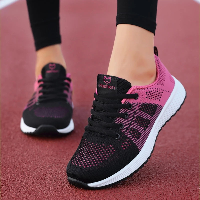 Mesh Platform Running Sneakers