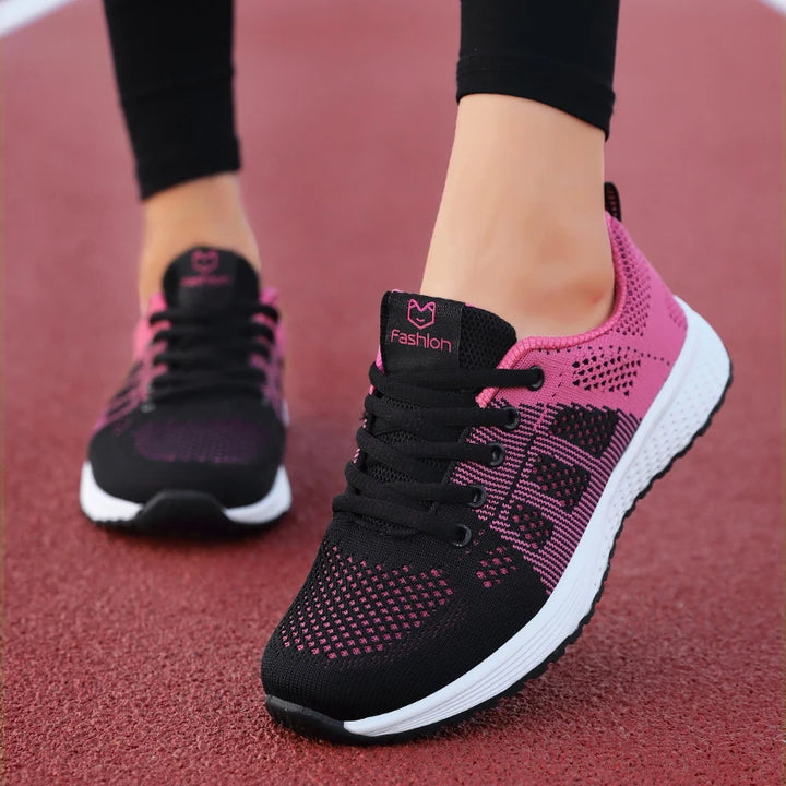 Mesh Platform Running Sneakers