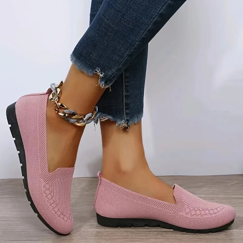 Knit Slip-On Loafer Flats - view 2
