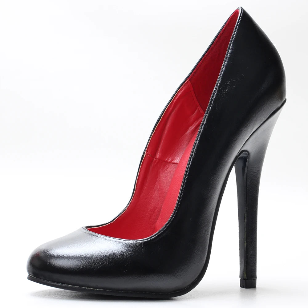 Ultra-High Stiletto Round-Toe Pumps - view 6