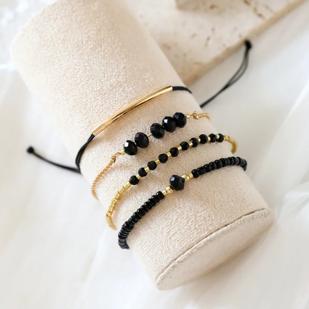 Set of 4 Glass Stone Bracelets - view 3