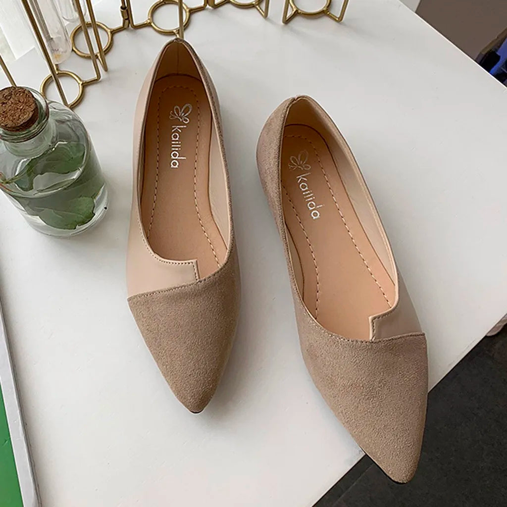 Patchwork Pointed-Toe Ballet Flats - view 7