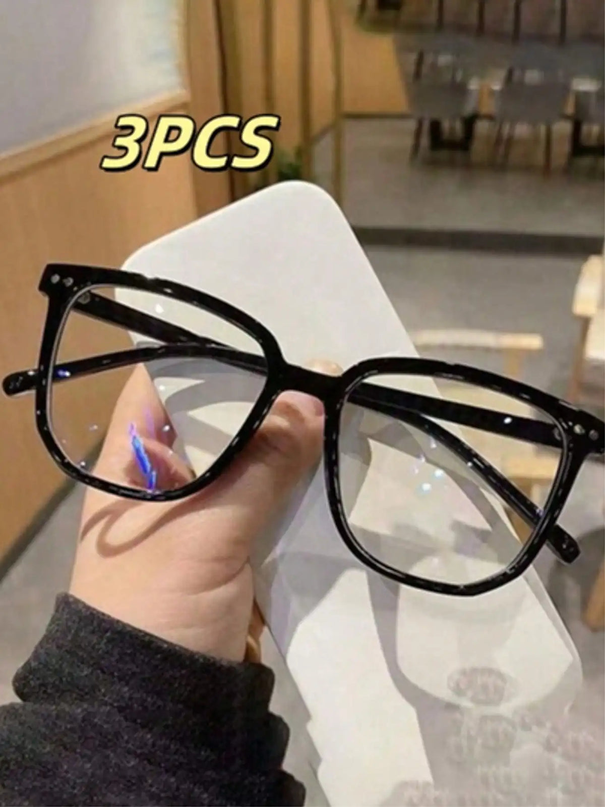 Square-Frame Clear Lens Glasses - view 6
