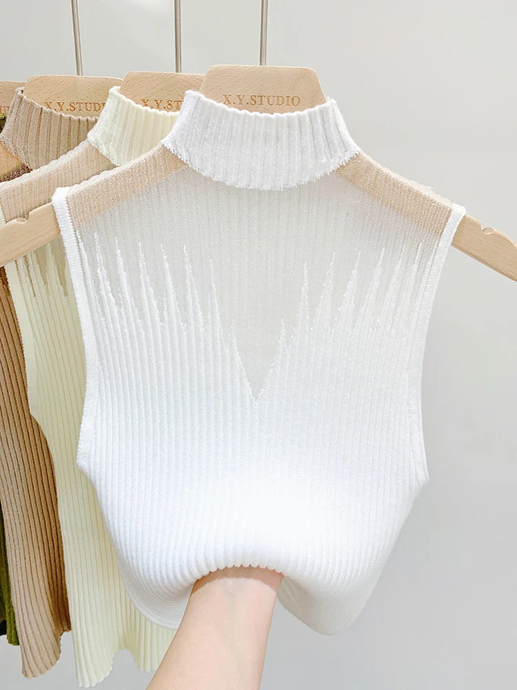 Mesh Cut-Out Y2K Tank Top - view 5