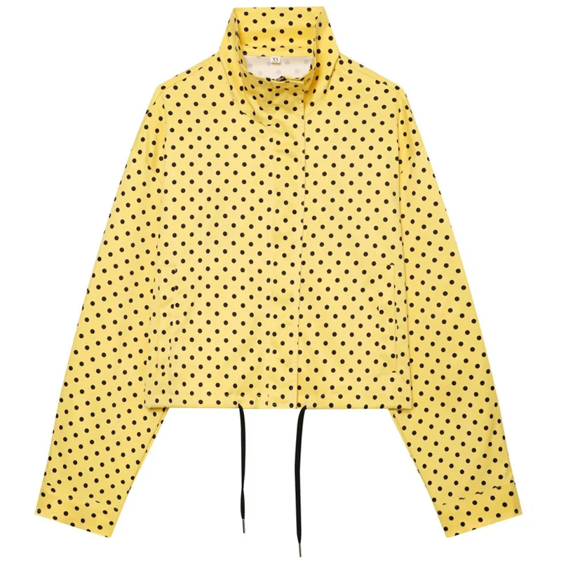 Polka-Dot Zip-Up Bomber Jacket - view 13