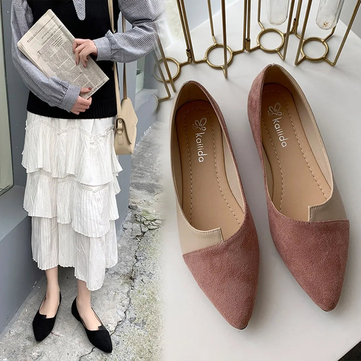 Patchwork Pointed-Toe Ballet Flats - view 2